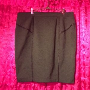 Gray Pencil Skirt